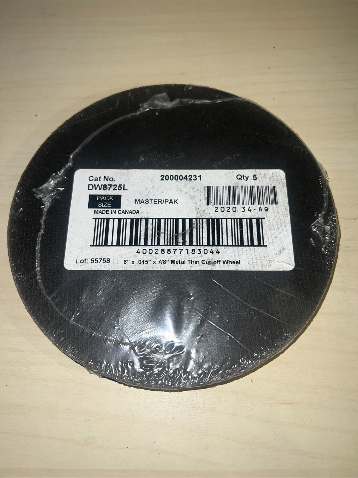 Dewalt Cut-Off Wheels 6 x .045 x 7/8 T1 for Metal w Angle Grinder DW8725 – 5 Pk