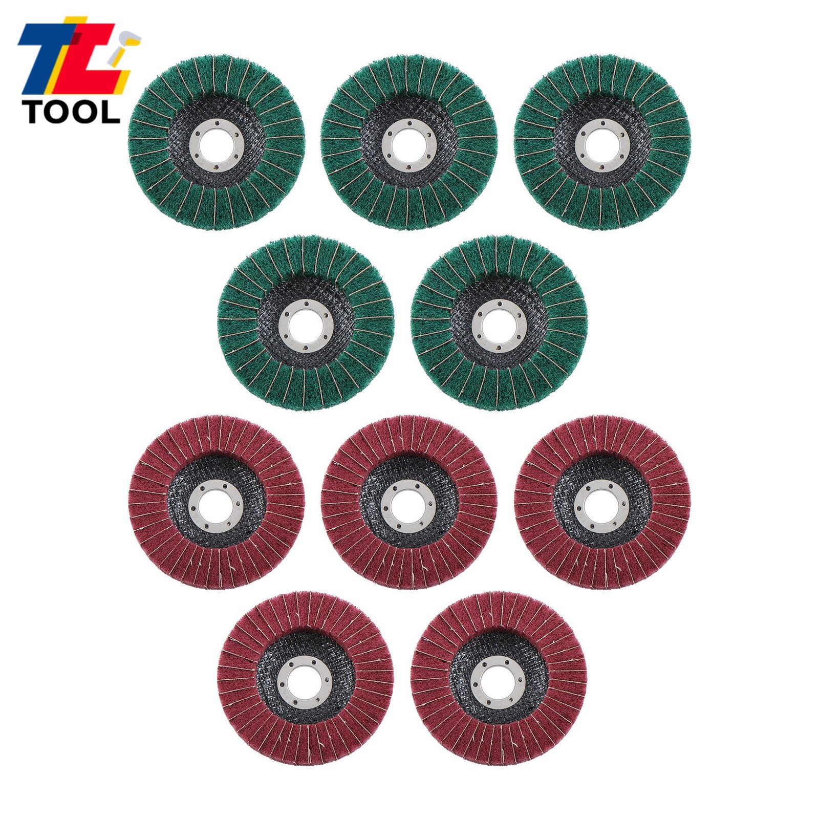 4-1/2″ x 7/8″ 120 & 240 Grit Scour Flap Discs for Angle Grinder Pack of 10