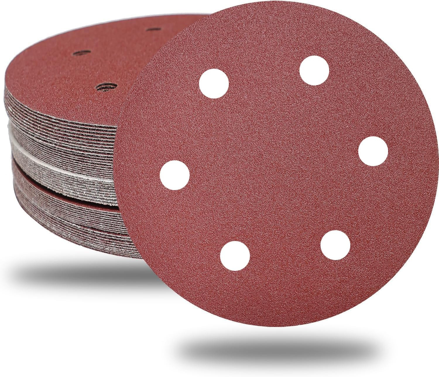 50 PCS 9 Inch 6 Hole Drywall Sanding Discs Set -10 Each of 60 80 120 150 240 Gri