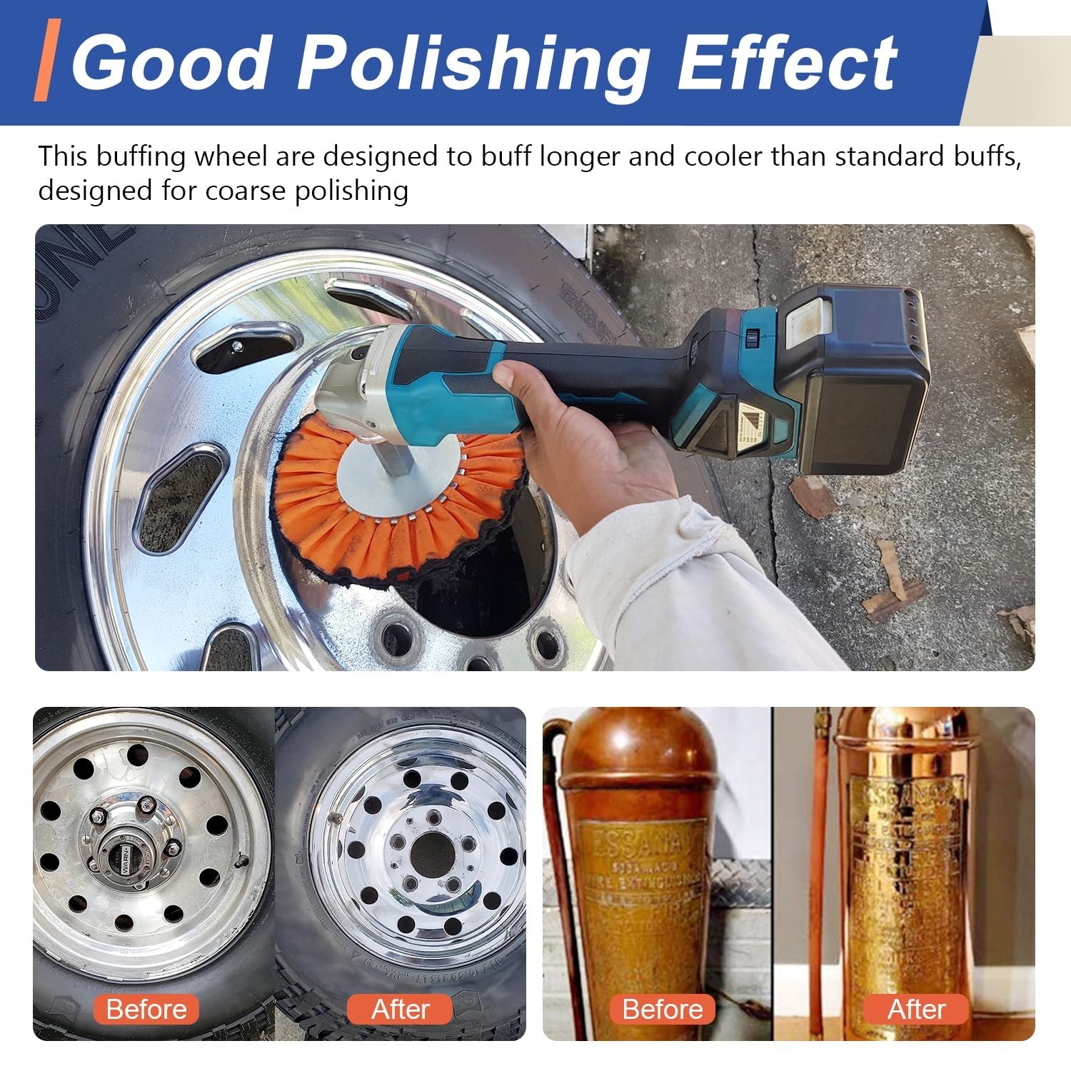 8 Airway Buffing Wheel Kit Polishing Wheel and Polishing Compound for Angle G…