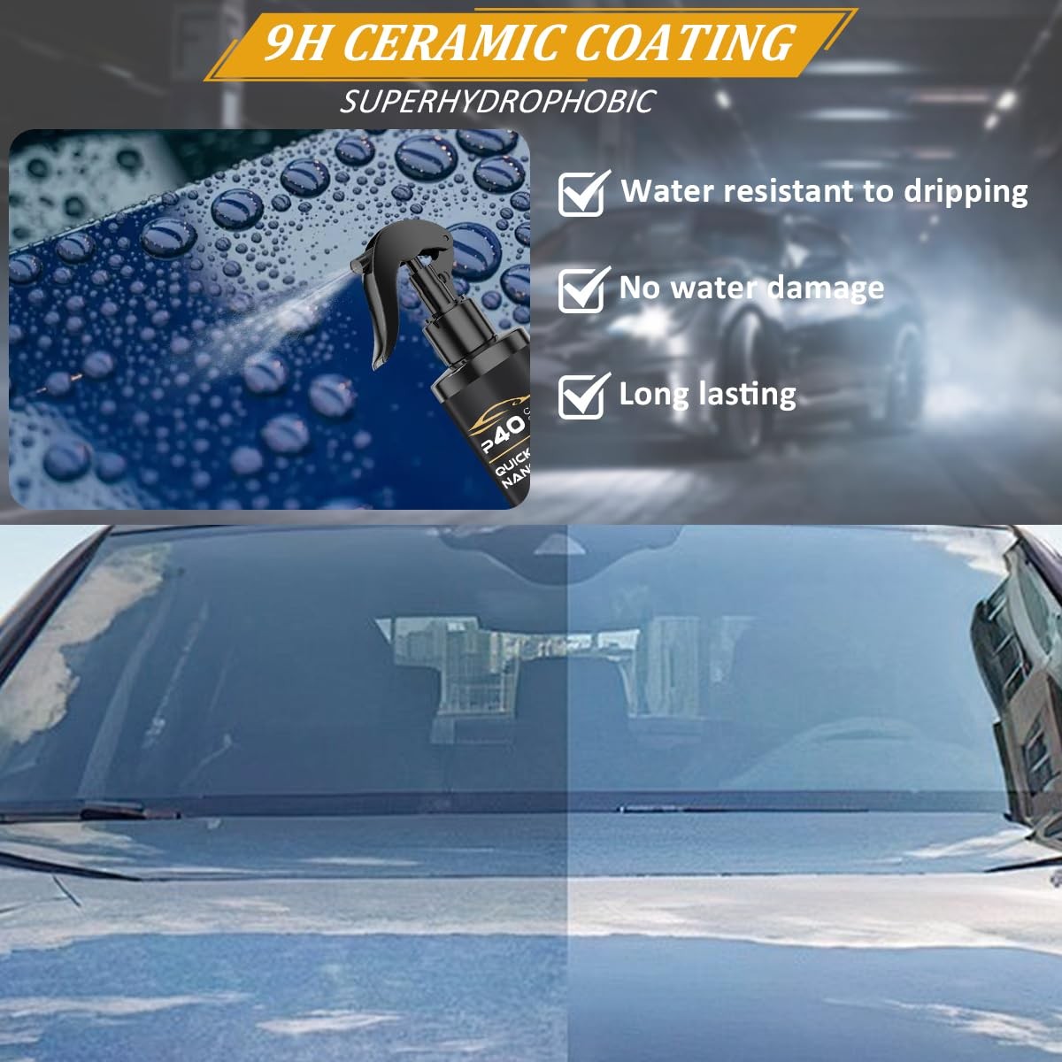 2Pcs P40 Car Scratch Quick Repair Nano Spray,Quick Paint Restoration,Instant …