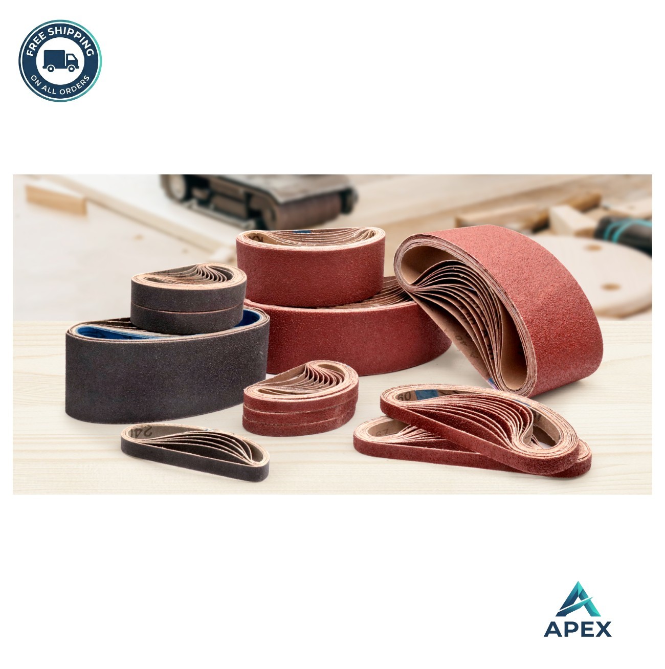24 Pcs 3×21 Sanding Belts 40 60 80 Grit Aluminum Oxide for Belt Sander
