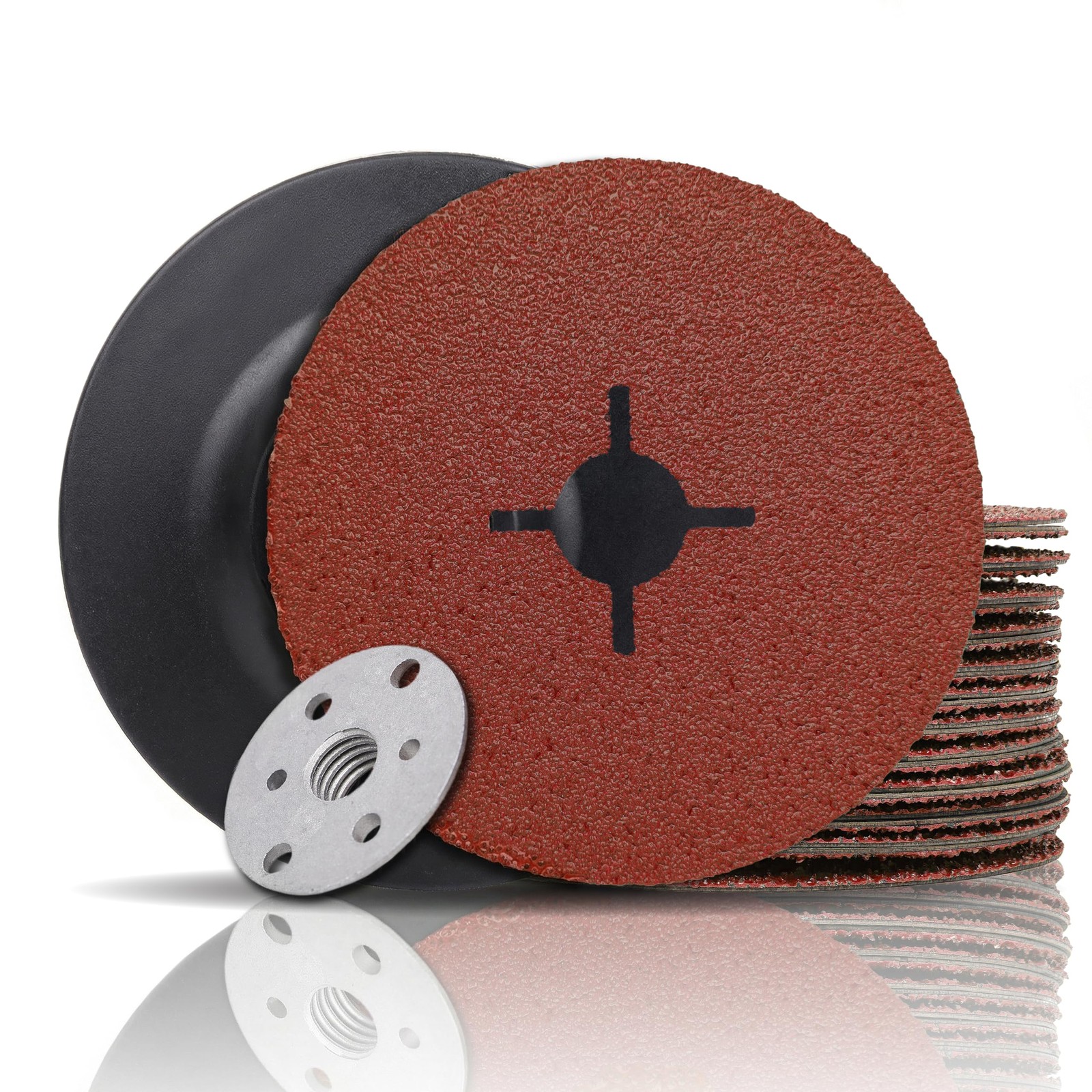 Sanding Discs 120 Grit 4-1/2″ Diameter 7/8″ Arbor – for Angle Grinder, 25-Pack