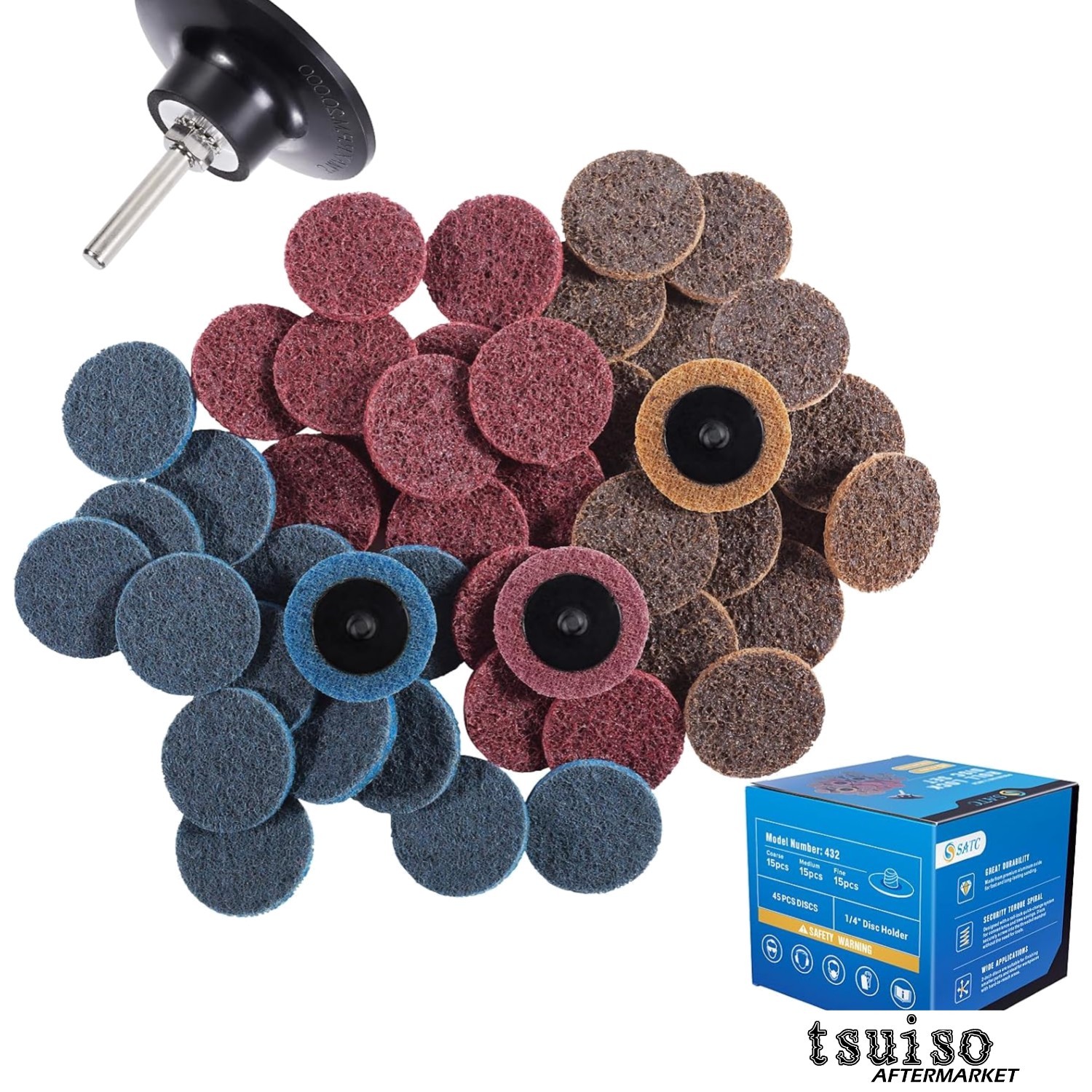 Max Performance 2 Inch Sanding Discs Set for Rust & Paint Removal Projects