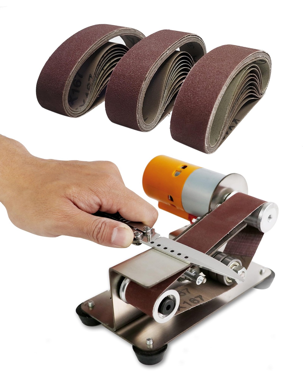 Aluminum Oxide Sanding Belts for Mini Belt Sander,Sanding Belt 13 * 1.18 inches