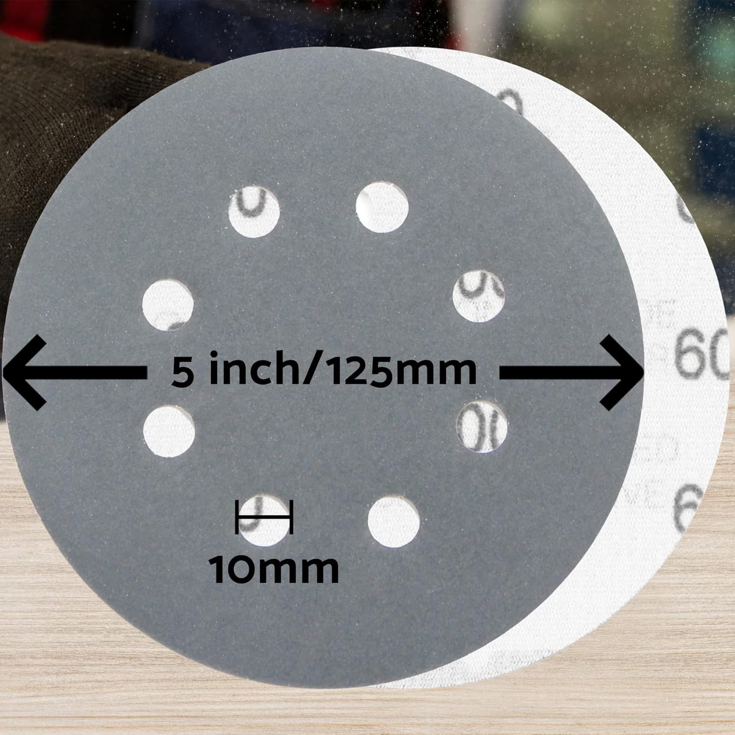 Wet Dry Sanding Discs Hook Loop 60pcs Grit 400 600 800 1000 1500 2000 Silicon…