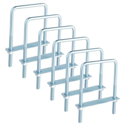 Pcs Square U Bolts 4 inch Wide Zinc Plated, U Bolt Carbon Steel for Sailboat 6