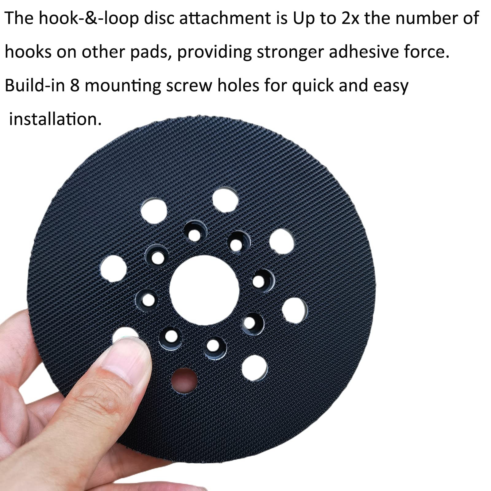 5 Inch 8 Hole Hook & Loop Replacement Sander Pad for 5″ Bosch ROS20VS, 5 inch