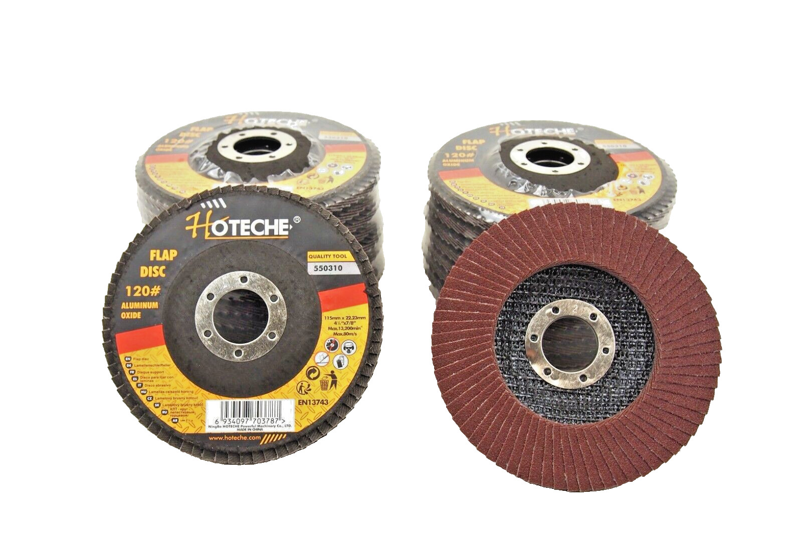 20 PC Aluminum Oxide Flap Disc Grinding wheel 4-1/2″x7/8″ 36/40/60/80/120 Grit