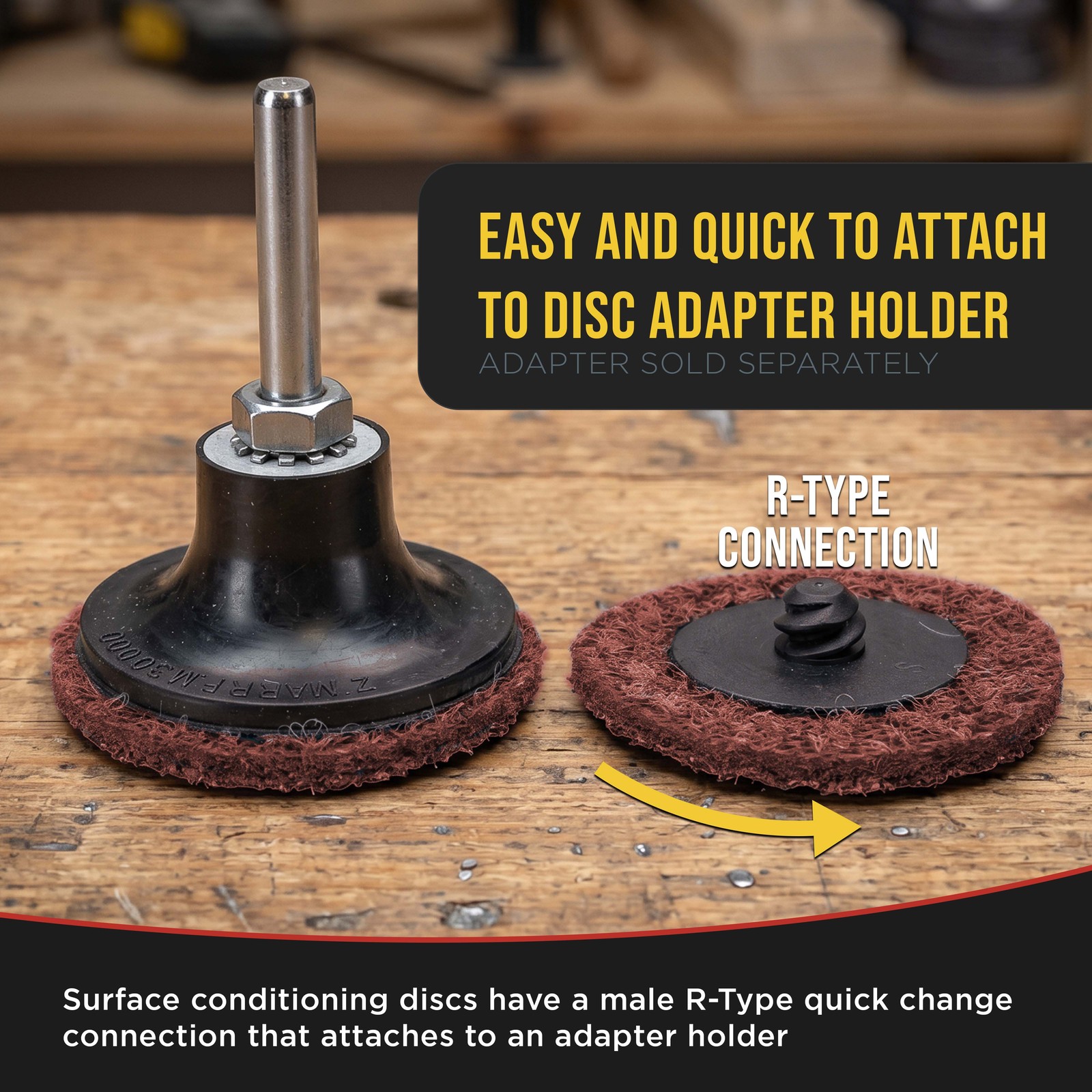 Dura-Gold 2″ Surface Conditioning Discs Maroon Medium Sanding Grit (Box of 25)