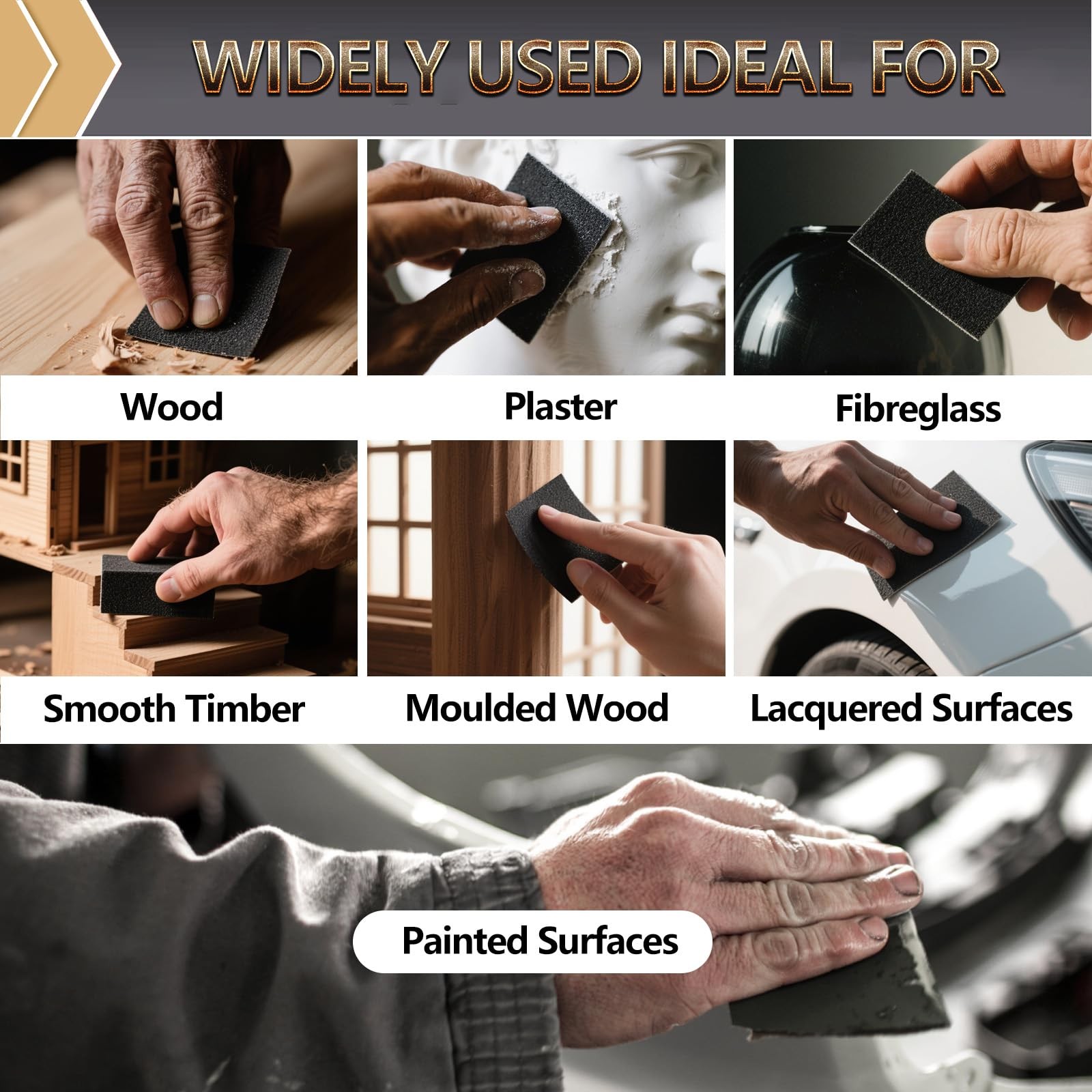 12-Sheet 9 x 11 Inch Wet Dry Fine Sandpaper Assortment, 400/600/800/1000/2000…