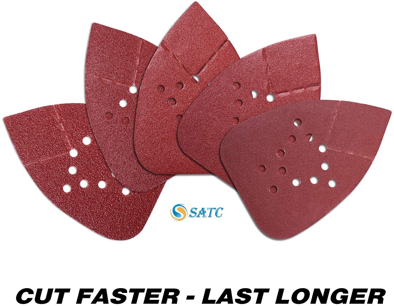 50x Mouse Sanding Pads 60 80 120 150 220 Grit for Black+Decker Sander Sandpaper