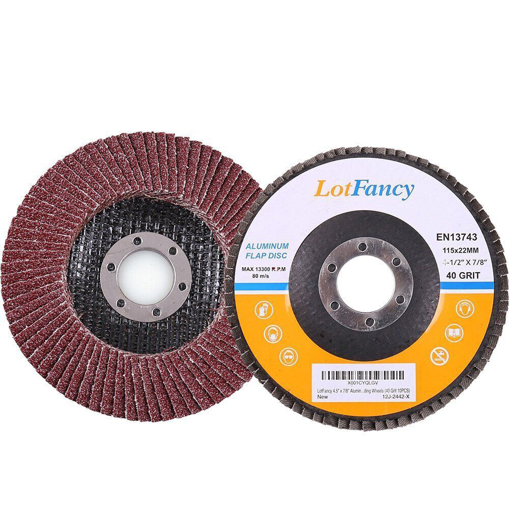 20 Packs 4.5″ 4-1/2 Flap Disc 40 Grit Angle Grinder Sanding Grinding Wheels Set