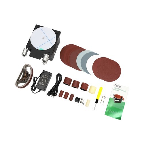 Disc Mini Belt Sander Sharpener Electric Bench With 10 Belts & Sanding Papers