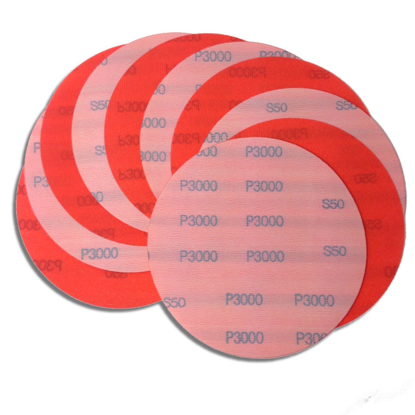 6″ 10 Pack 3000 Grit Waterproof Hook and Loop Film Sanding Discs – Wet Sand Auto