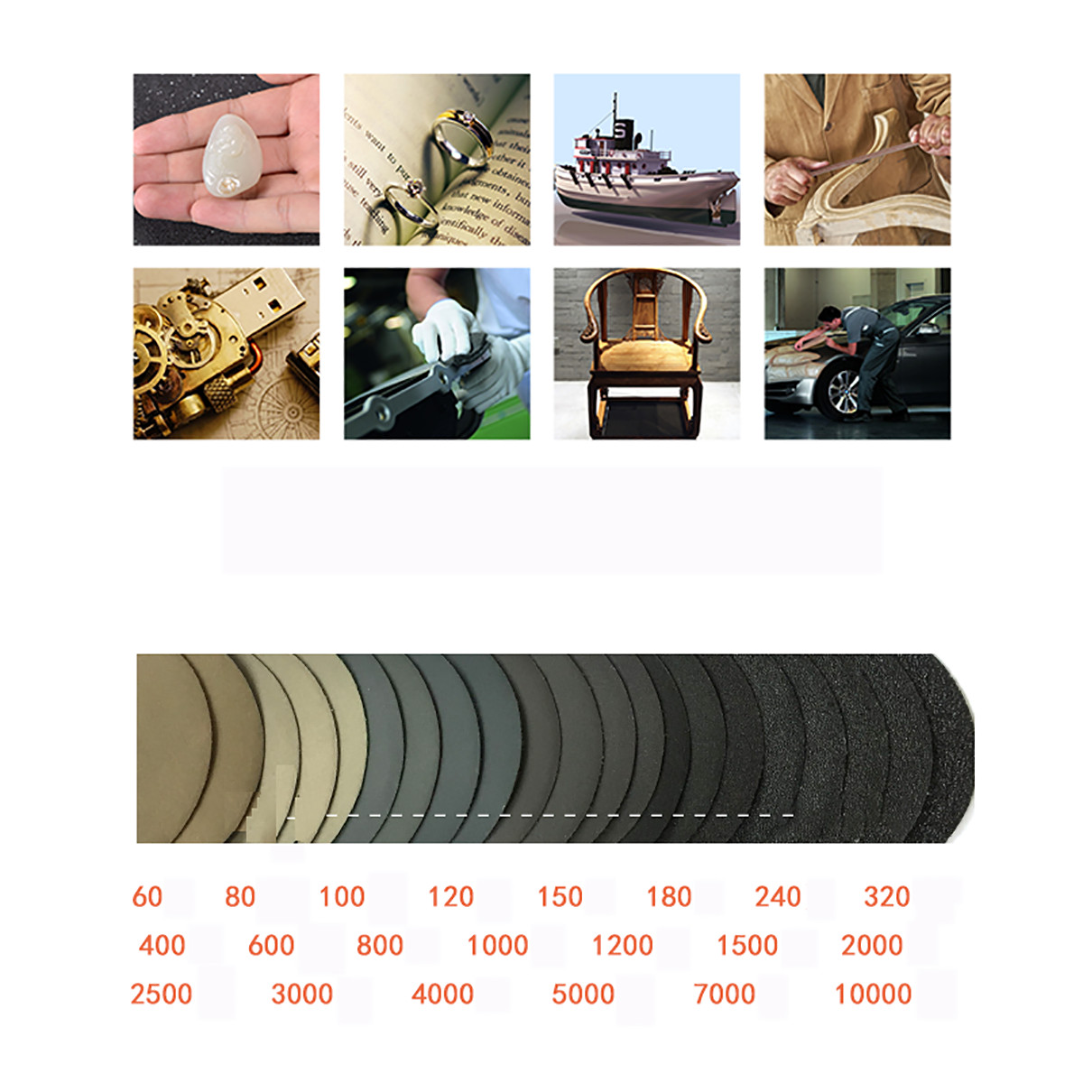 6″ 150mm Wet or Dry Hook & Loop Sanding Discs P60-P10000 Grit Sandpaper DA Pads