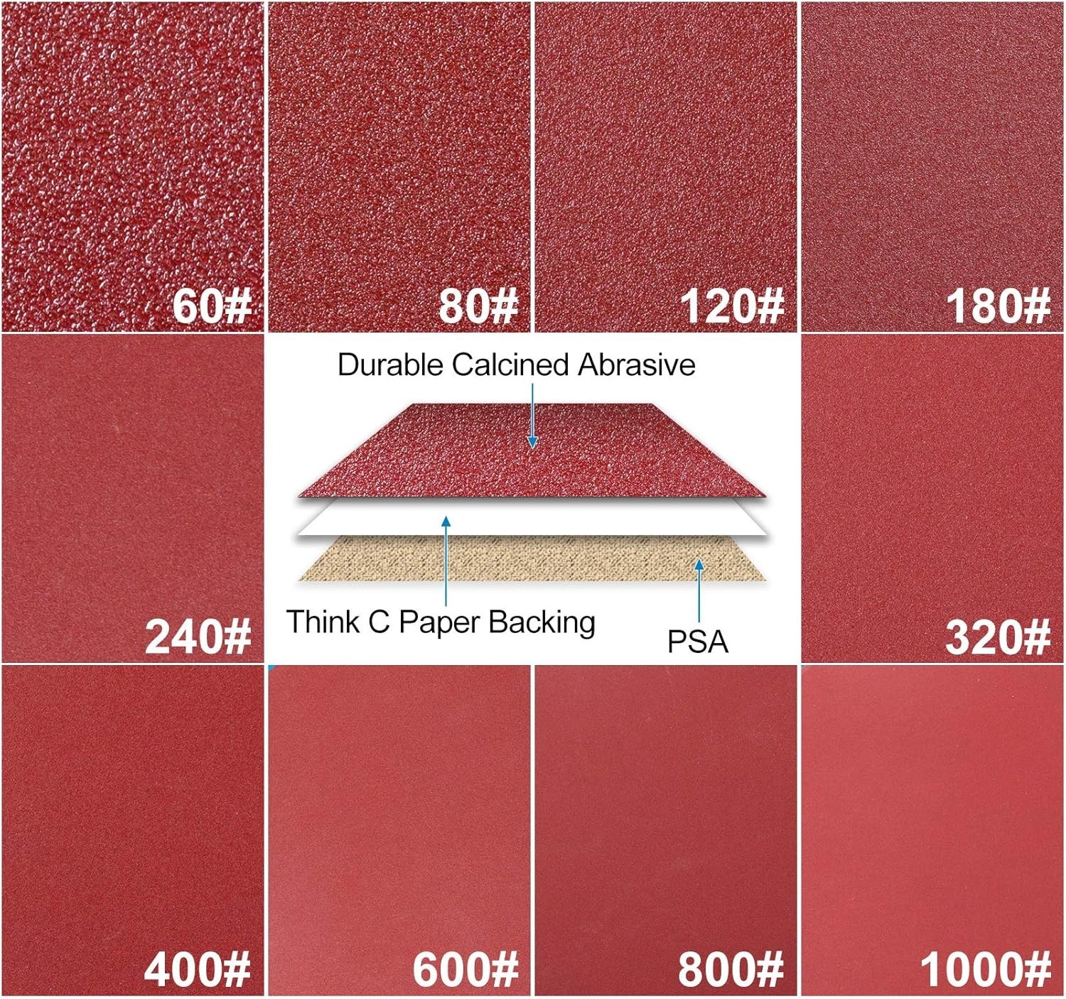 PSA Sanding Discs 6 Inch 100 PCS 60 80 120 180 240 320 400 600 800 1000 Grit …