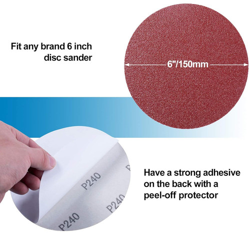 S SATC Premium PSA Sanding Discs 6 Inch 100 PCS 60 80 120 180 240 320 400…