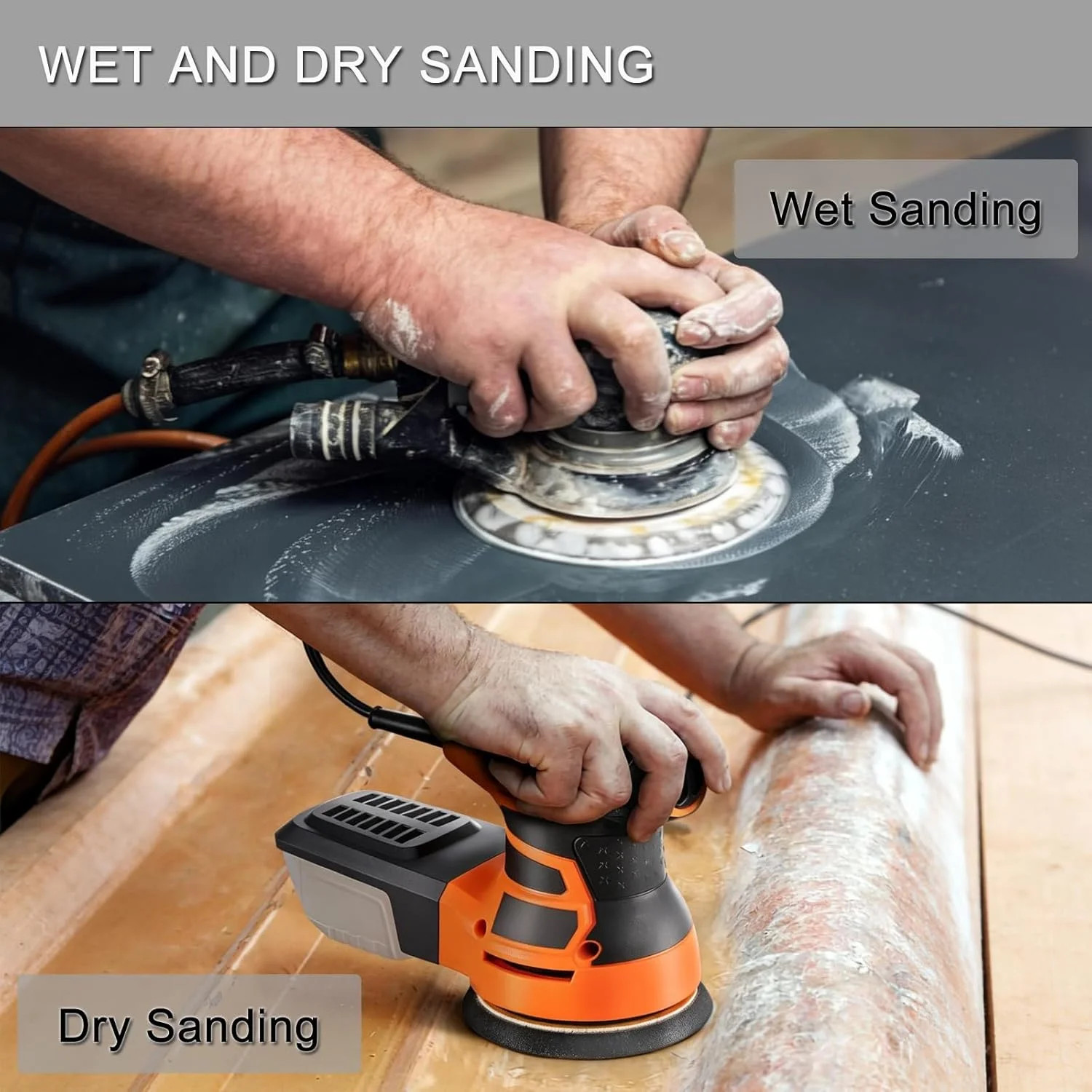 50Pcs 5 Inch Hook and Loop Sanding Discs, 1000/1500/2000/3000/5000 Grit Wet Dry