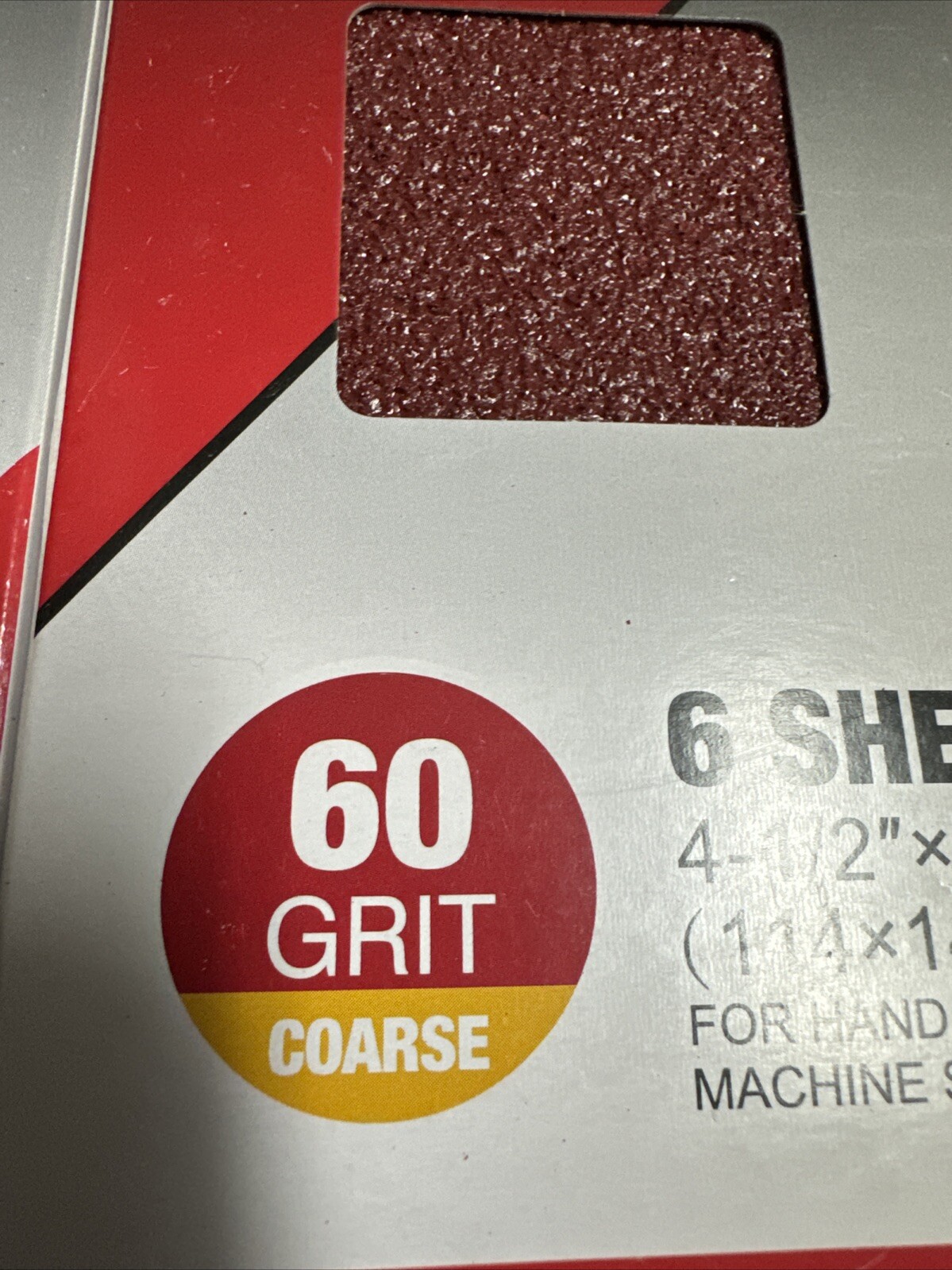 24 SHEETS- 4.5″ x 5.5″ Palm Sander 1/4″ Sheets Clamp on Sandpaper 60 GRIT