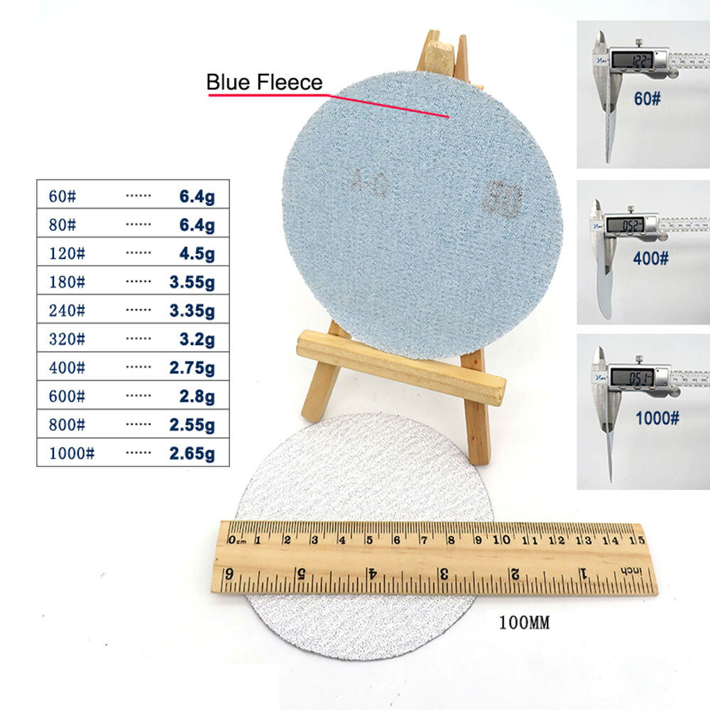 150mm Hook and Loop Sanding Disc Pads 60 – 1000 Grit Orbital White Sandpaper 6 “