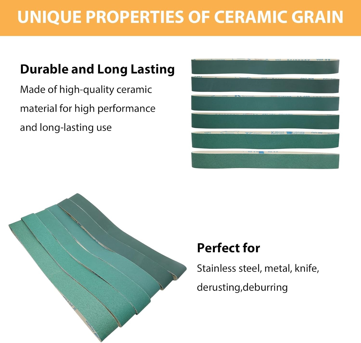 Knife Making Sanding Belts 2×42 6 Pack Ceramic