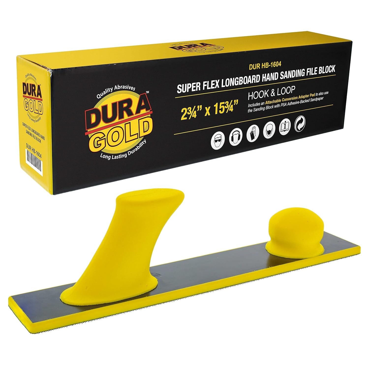 15-1/2″ Pro Flex Longboard Sanding Block with PSA Adapter & Quick Attach Backing