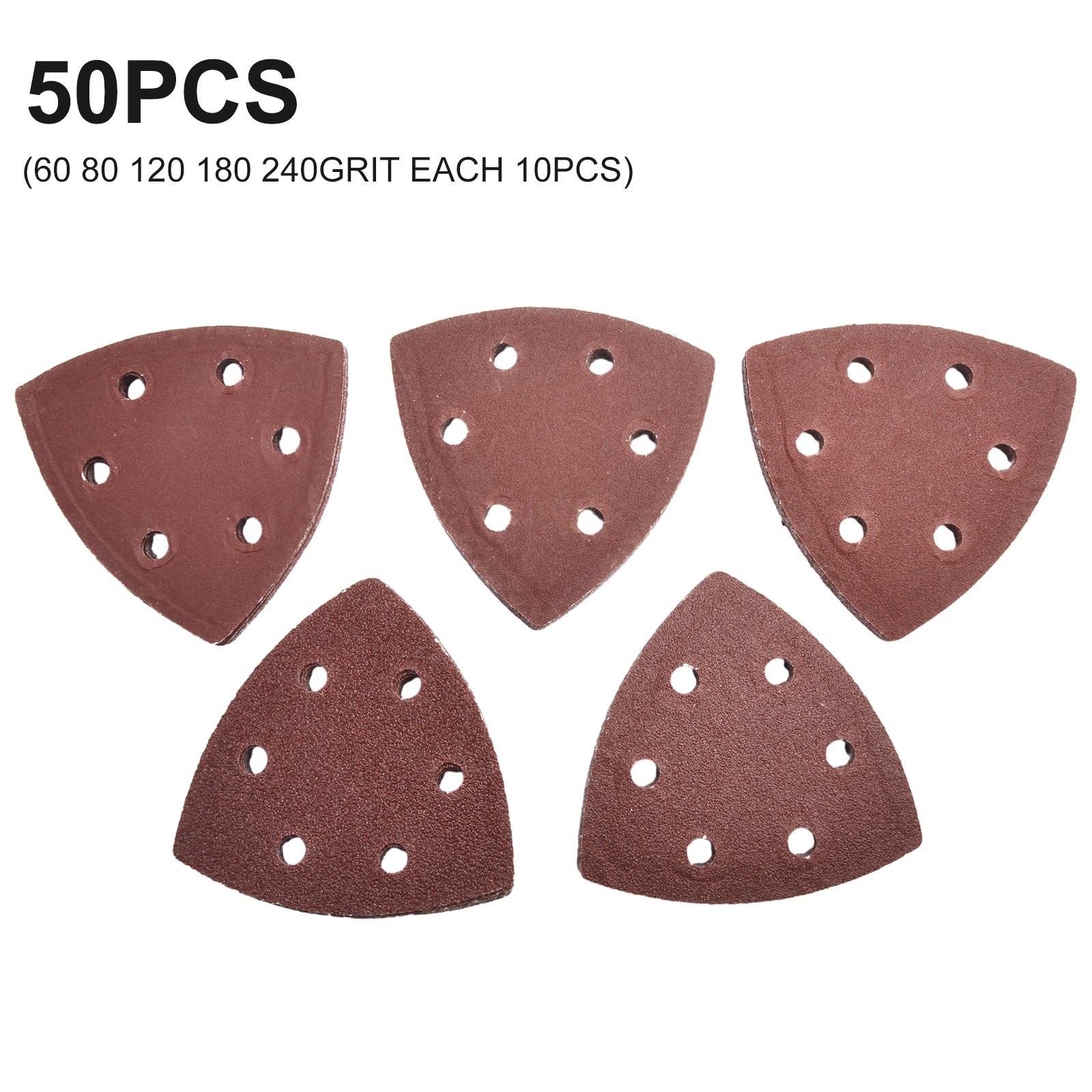 50x 90cm Sanding Sheets Paper Pads Set Triangle Sandpaper Aluminum Oxide 60-240#