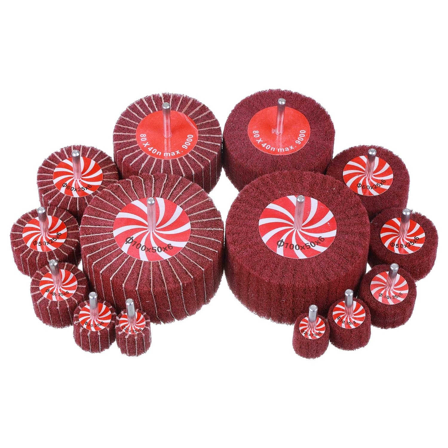 Heavy Duty Metal Polishing Flap Wheels – 14 Pack