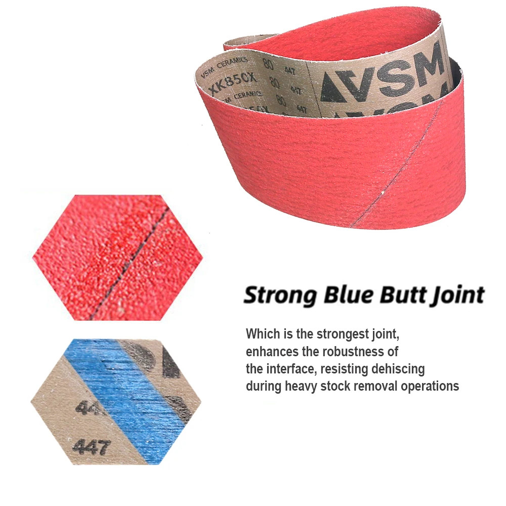 4pcs 4×36″ XK850X Ceramic Abrasive Sanding Belts 915x100mm Hard Metal Grinding