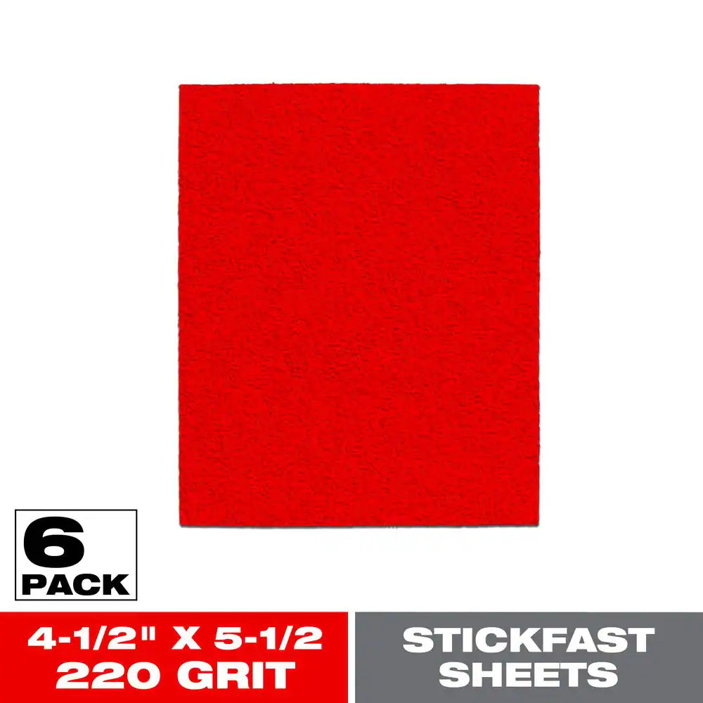 4-1/2 In. X 5-1/2 In. 220-Grit Palm Sander 1/4 Sanding Sheets