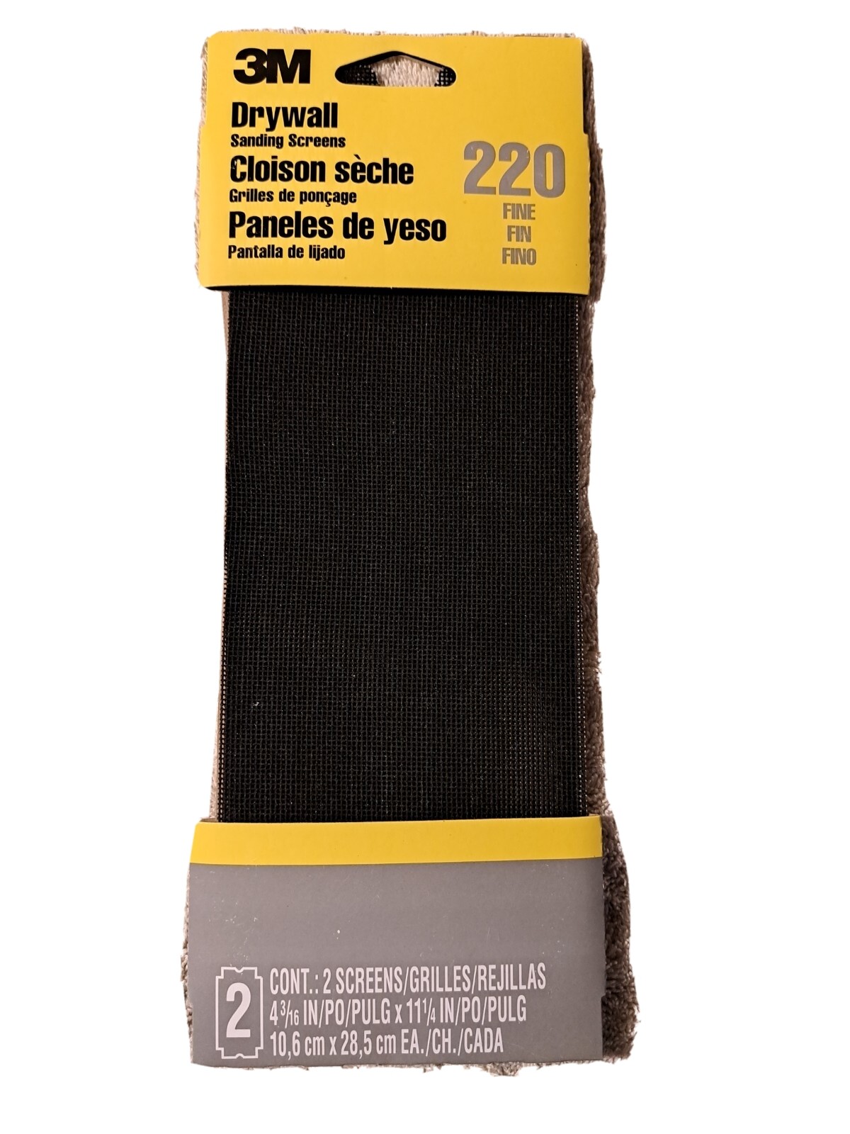 3M Fine Grade 4-3/16 In. x 11-1/4 In. Precut Drywall Sanding Screen 3pack