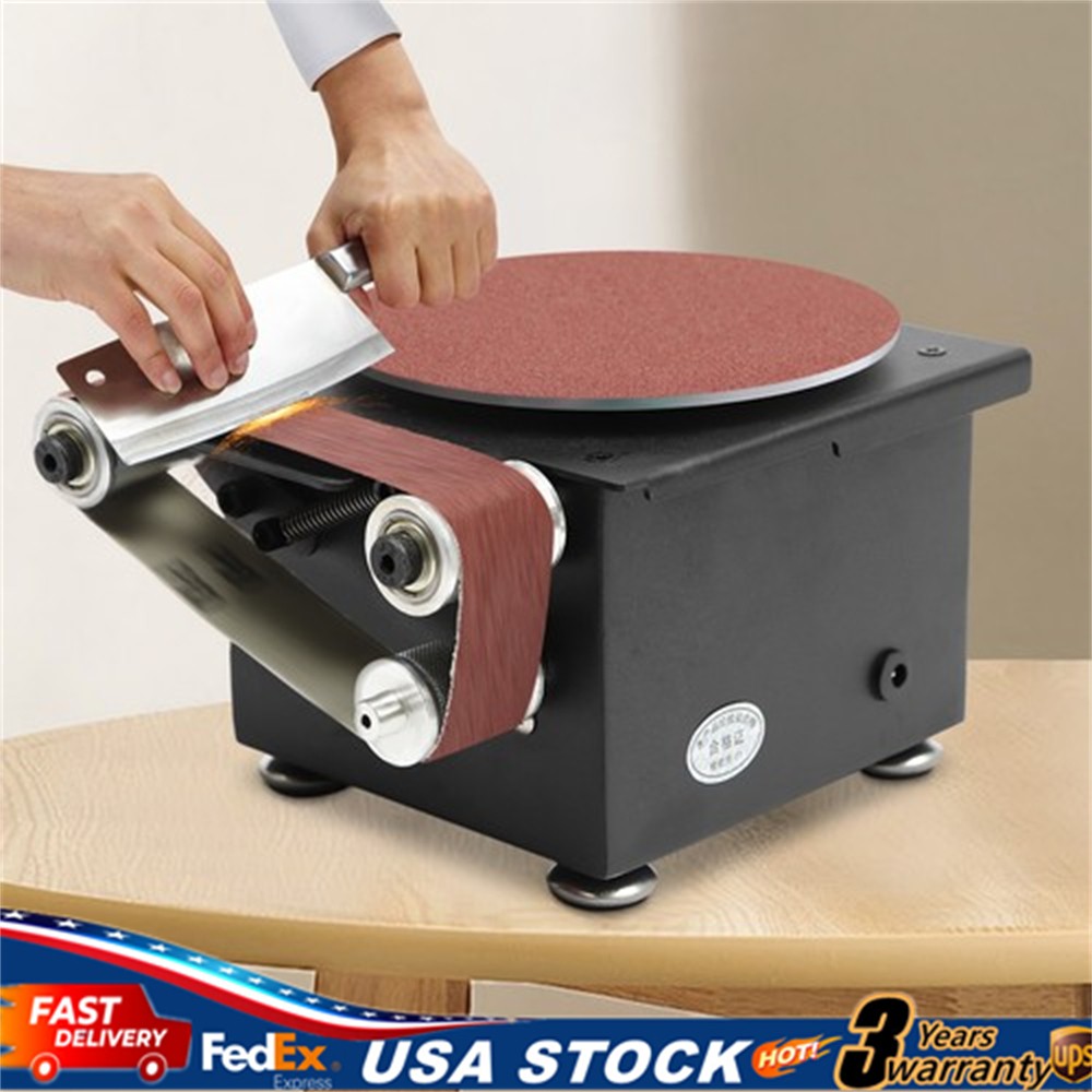 6inch Mini Belt Disc Sander Edge Sharpener Electric Bench Polisher Tools Kit
