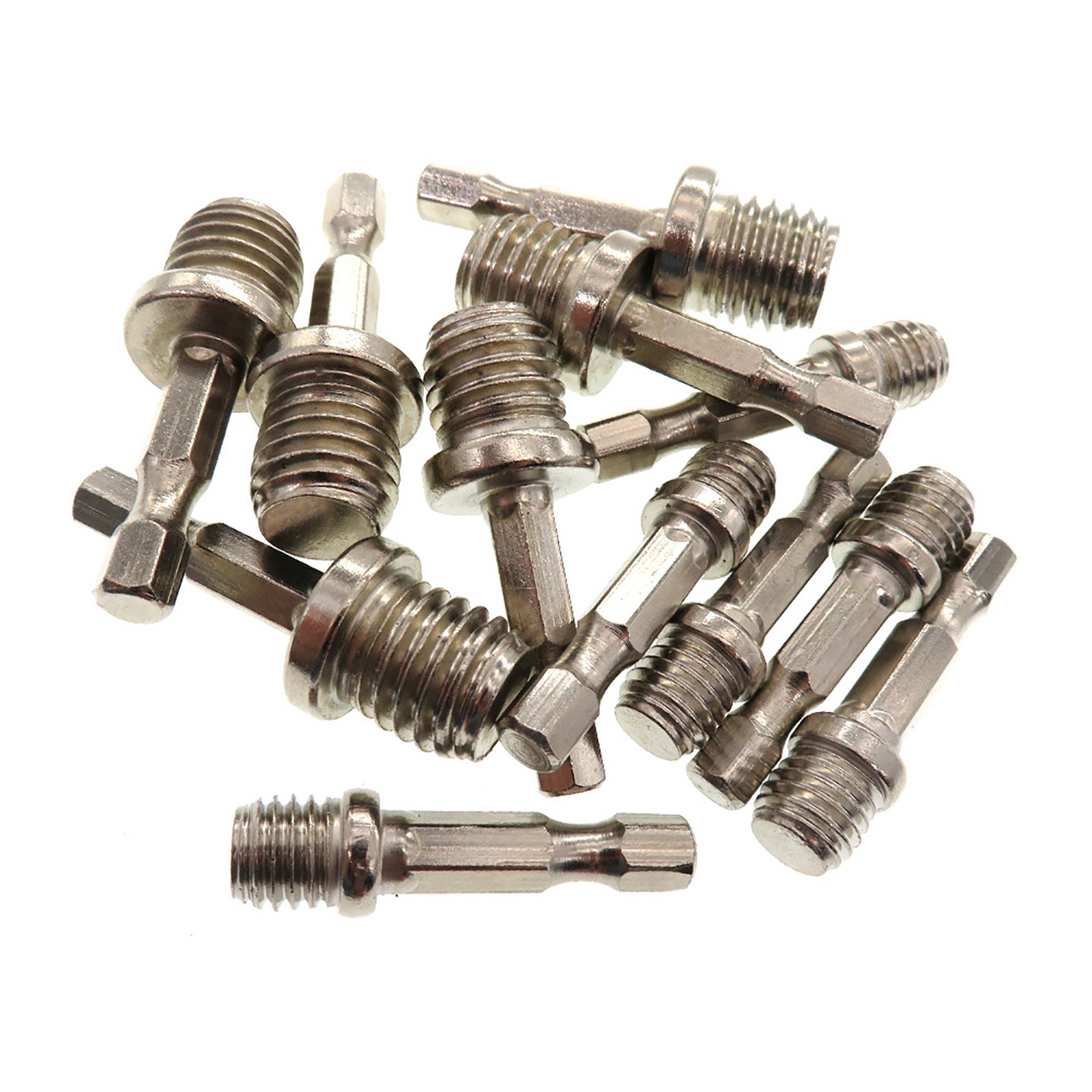 M10 M14 Thread to Power Drill Adapter 1/4″ Hex Shank for Polishing Backing Pads