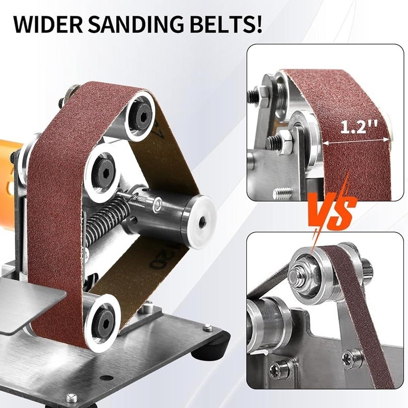 20Pcs 1.2×13 Inch Aluminum Oxide Sanding Belts Mixed Grit Mini Belt Sander New