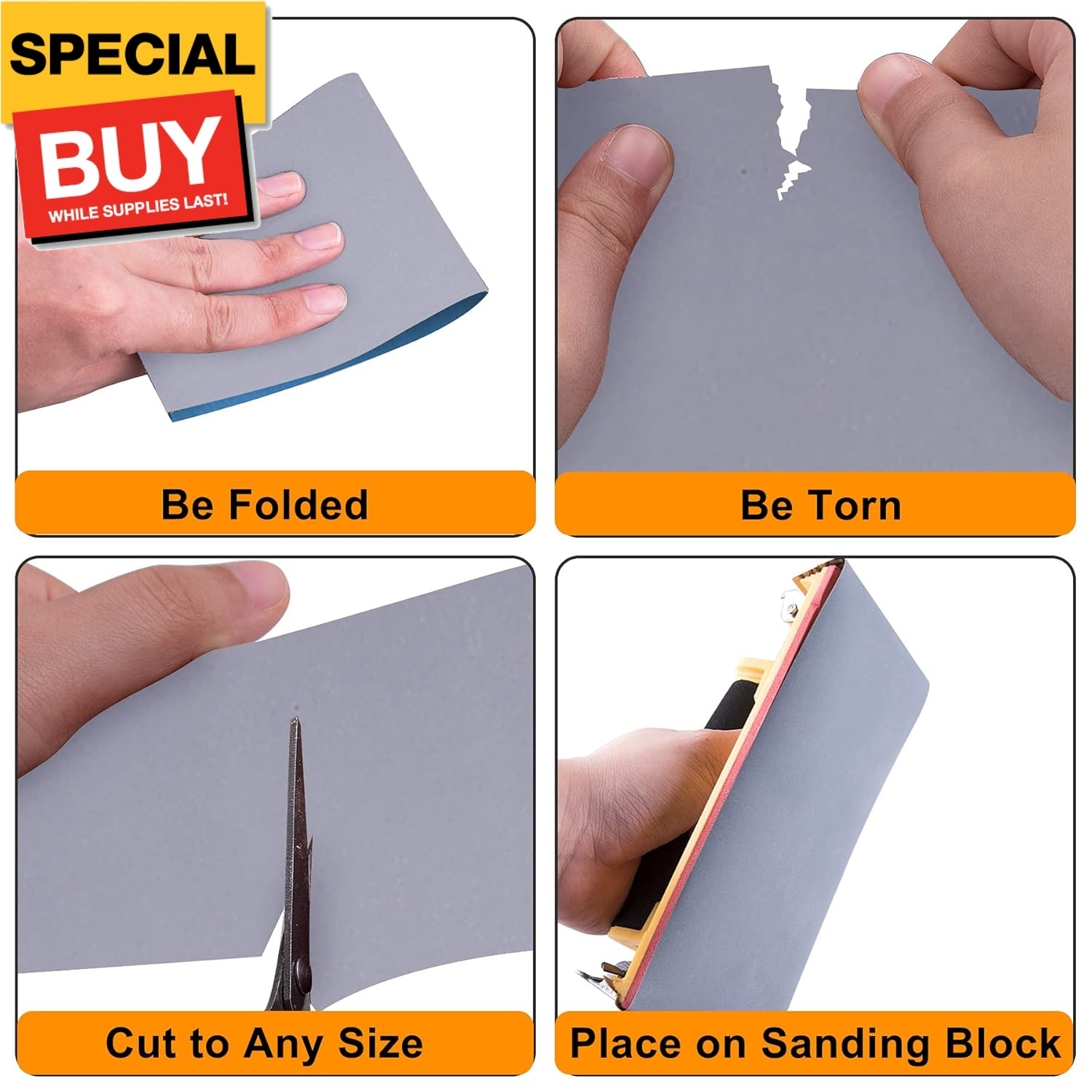 36 Pieces Wet and Dry Sandpaper 3000 5000 7000 10000 Grit Sanding Paper Assortme