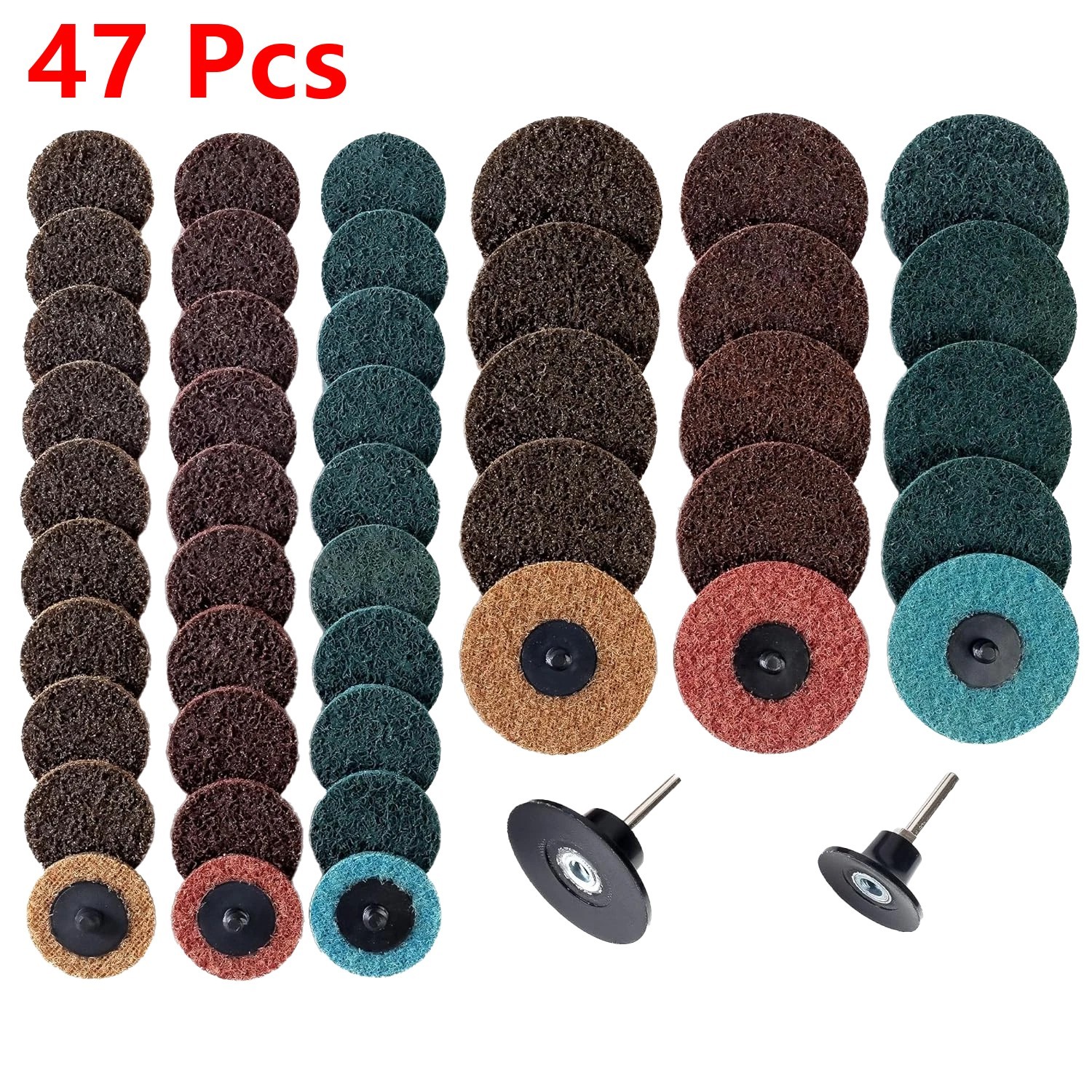 47Pcs 2″/3″ Nylon Surface Conditioning Discs for Grinding, Polishing & Deburring