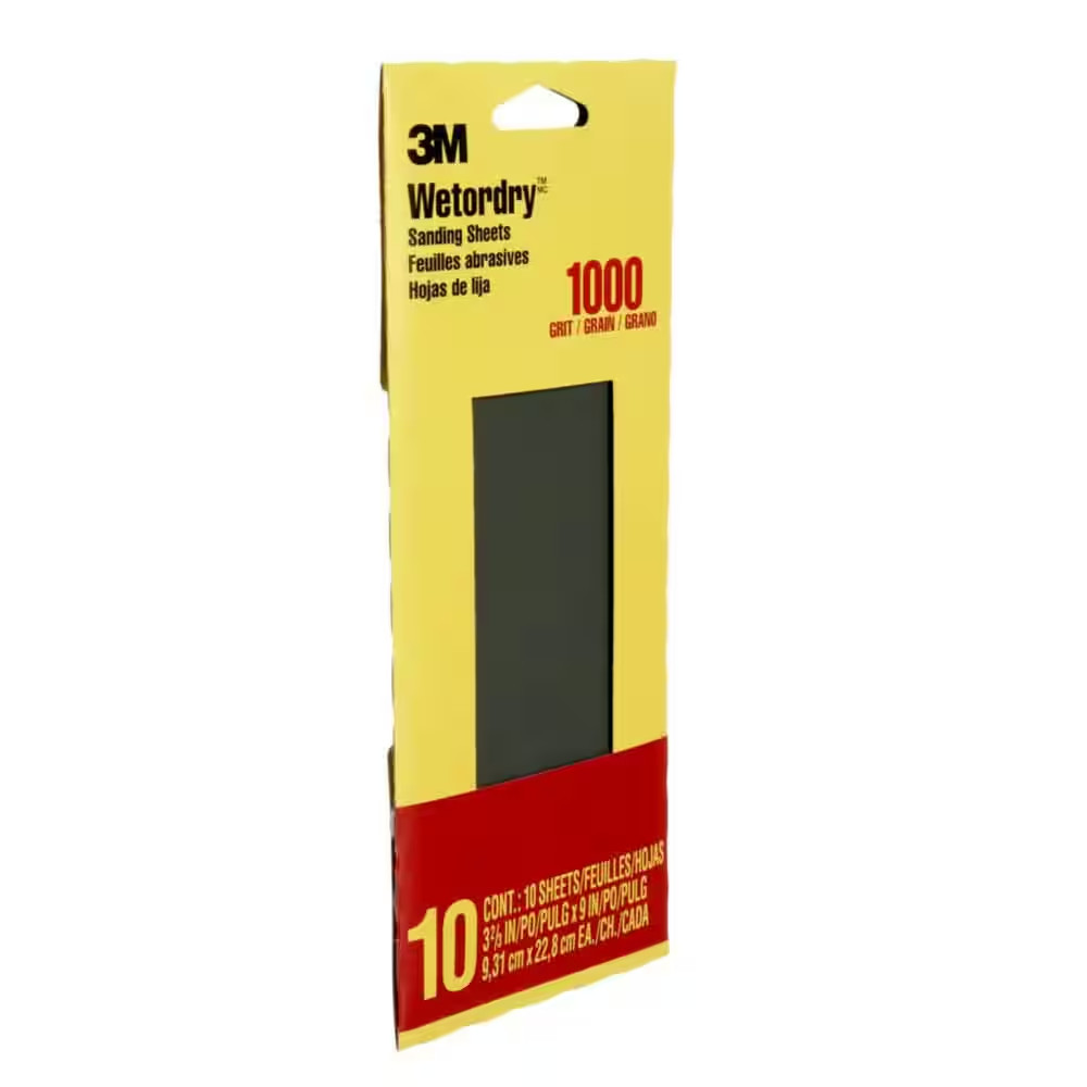 Imperial Wetordry 3.7 In. X 9 In. Ultra Fine 1000-Grit Sheet Sandpaper (10-Pack)