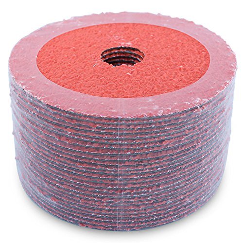 BHA Ceramic Resin Fiber Sanding and Grinding Discs 4.5” x 7/8” 24 Grit – 25 Pack