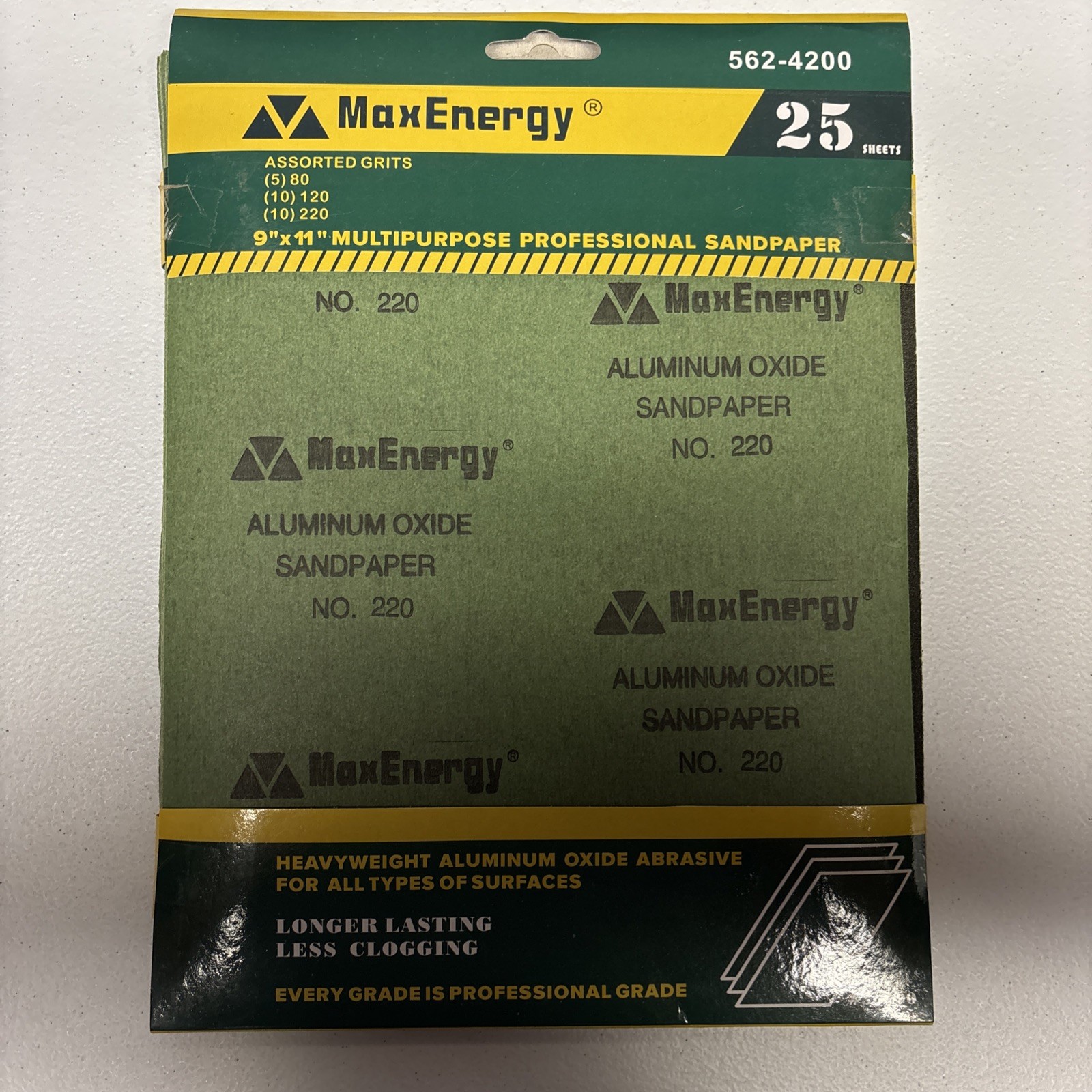MaxEnergy Assorted Grits Multipurpose Sandpaper 25 Sheets New