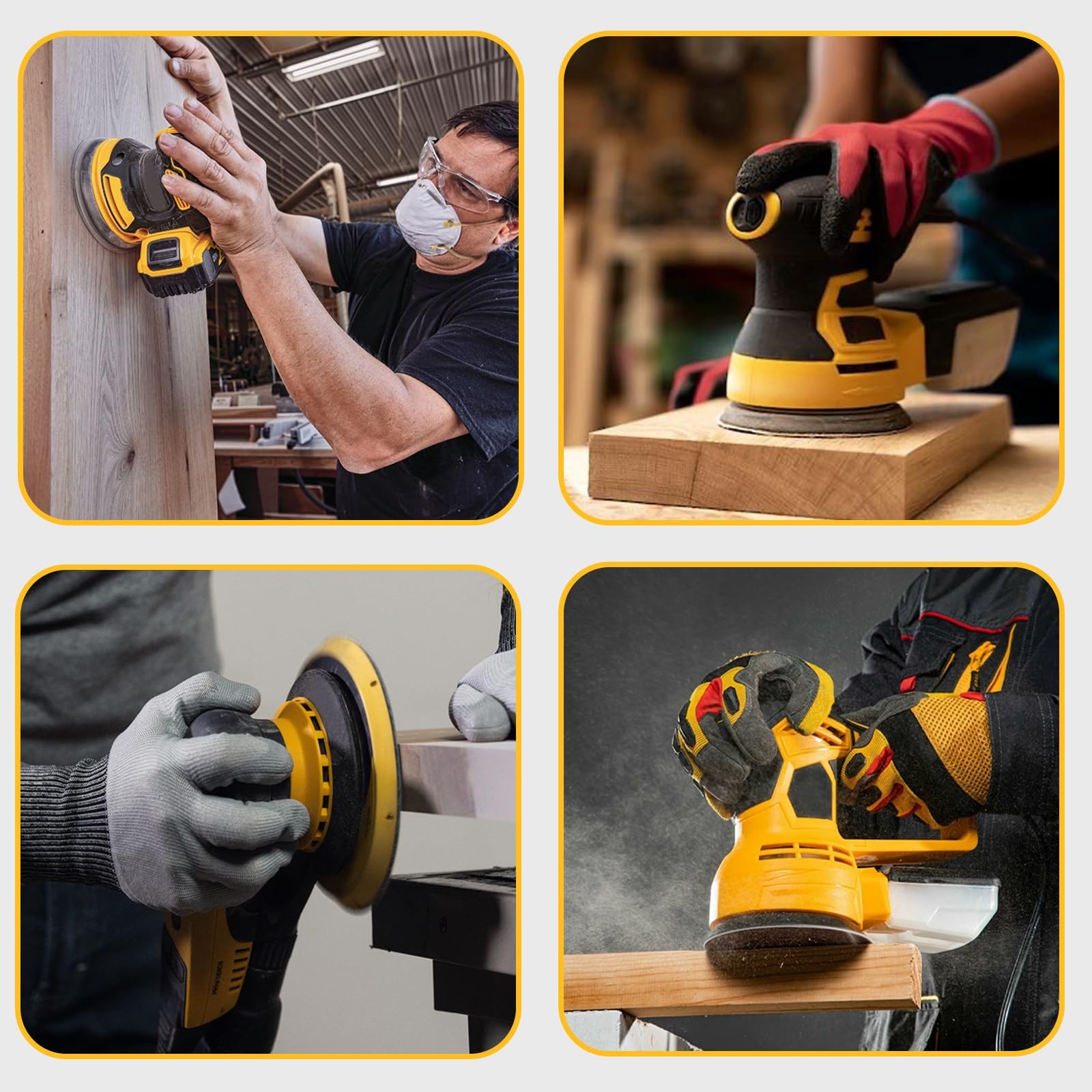 2 Pack Sander Replacement Pad for Dewalt, 5-Inch 8 Holes Hook and 5 inches