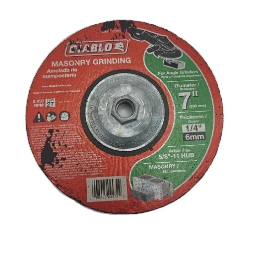 Diablo Genuine 7 in. Masonry Grinding Disc – Type 27 HUB DBD070250B01C