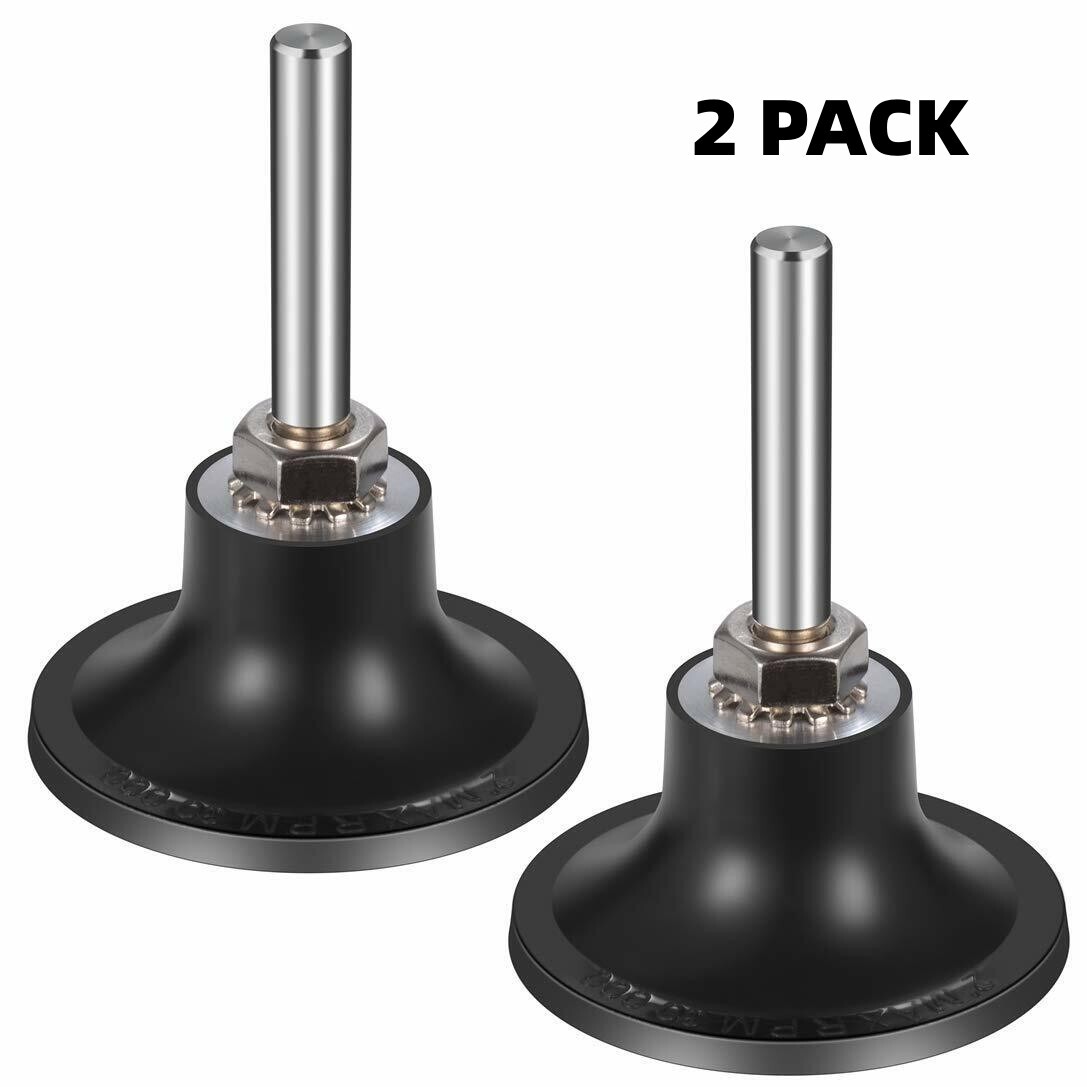 2Pack 2 inch Roll Lock Rotary Pad Holder Sanding Disc Holder Mandrel 1/4″ Shank