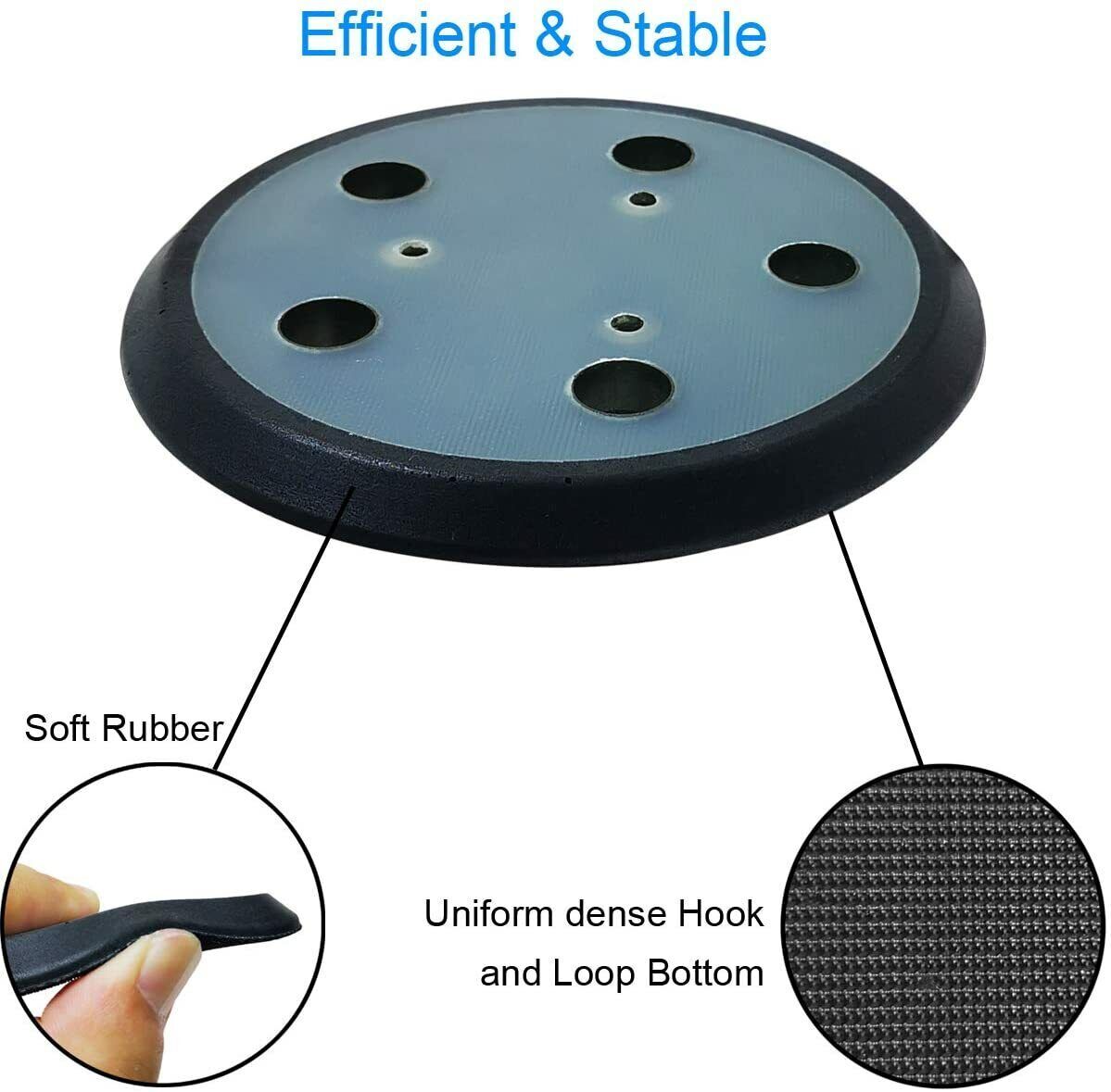 5″ Orbital Sander Replacement Pad Hook & Loop 5-Hole for PORTER-CABLE 333, 333VS