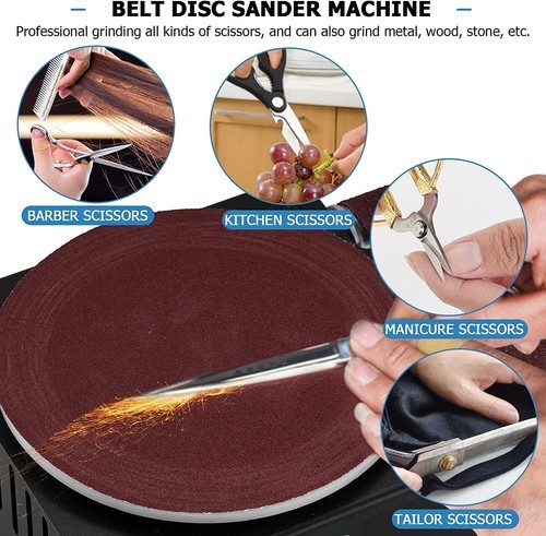 Disc Mini Belt Sander Sharpener Electric Bench With 10 Belts & Sanding Papers