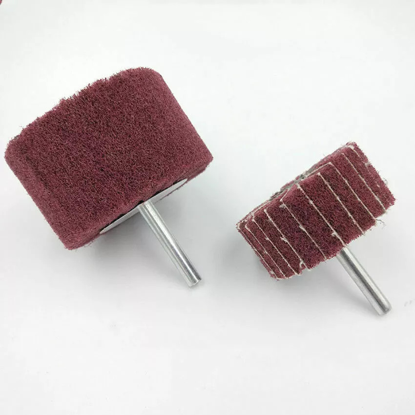 25-100mm Nylon Fiber Flap Wheel Sanding Abrasive Mop 1/4” 6mm Shank Metal Drill