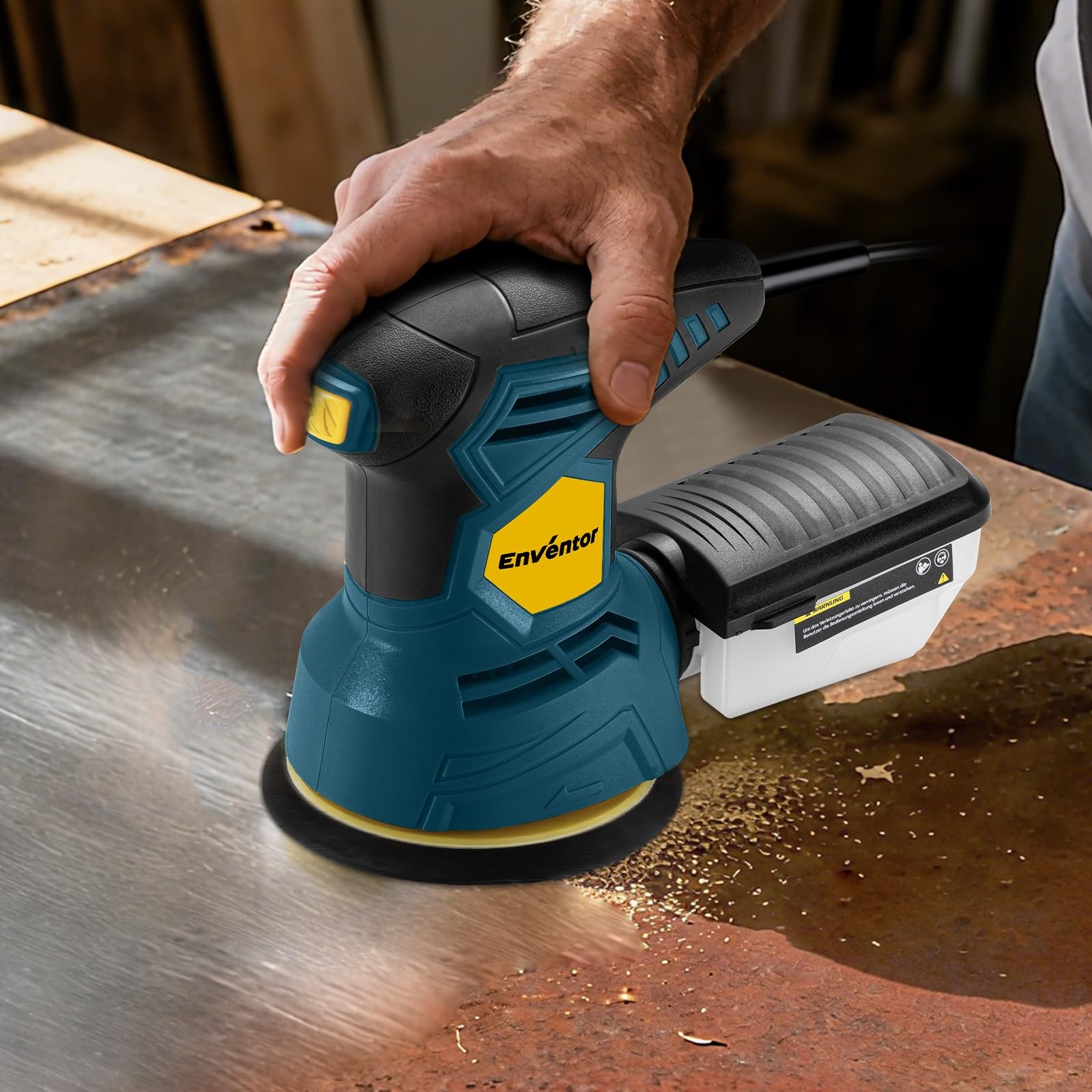 Enventor 2.5A Random Orbital Sander, 300W 5-Inch Electric Sander