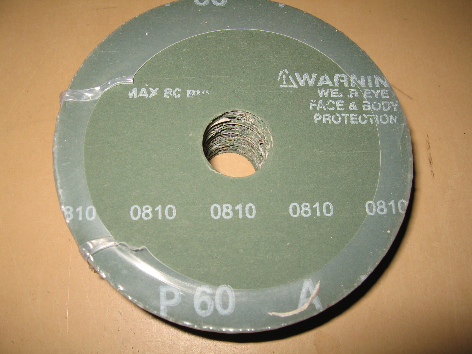 Sanding Disc 4 1/2″ Diameter 7/8″ Arbor P60 Pack of 25