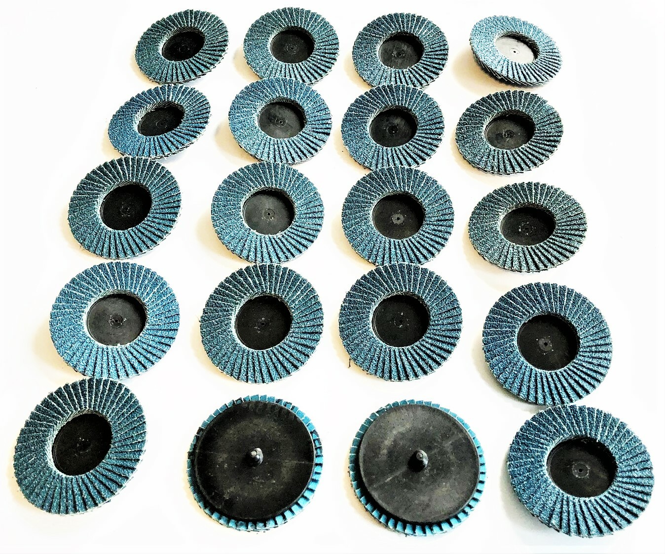 20 GOLIATH INDUSTRIAL 3″ ROLL LOCK SANDING FLAP DISCS ZIRCONIA 40 GRIT RFD340
