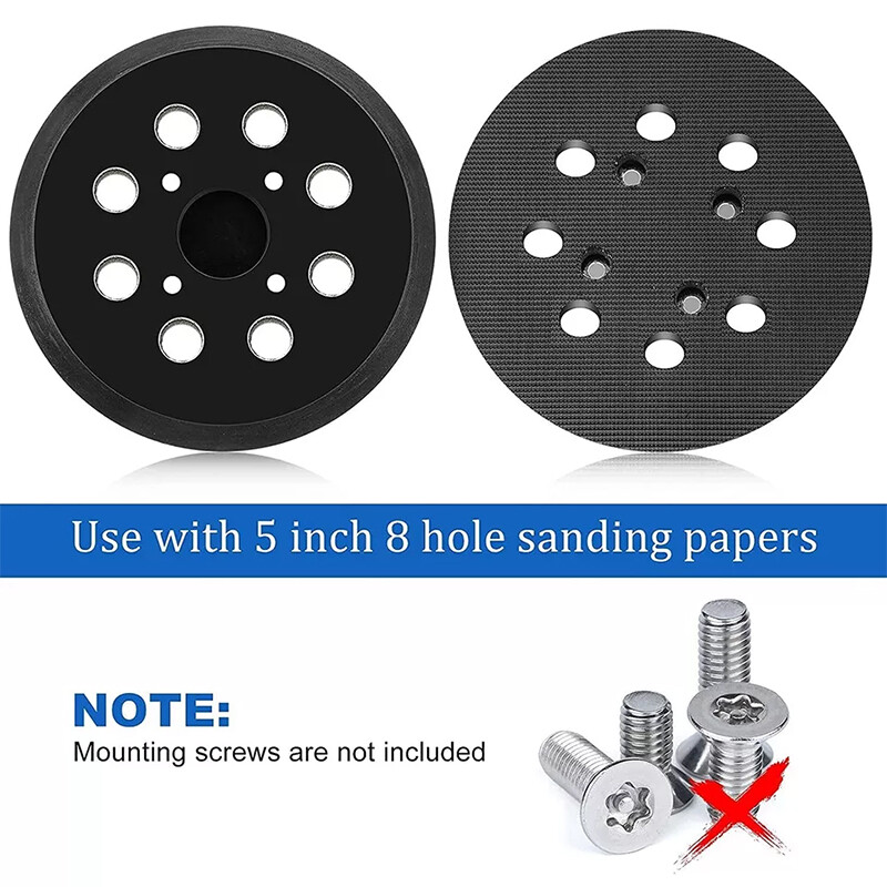 5″ 8 Hole Hook&Loop Sanding Sander Pad Replacement for Milwaukee 6021-21 6034-21